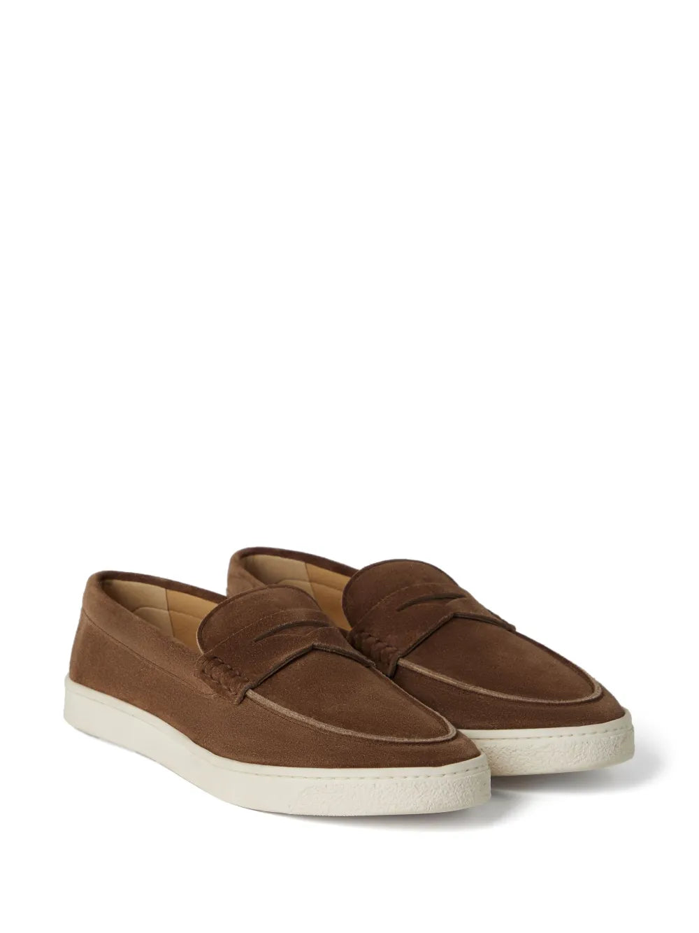 Brunello Cucinelli suede penny loafers