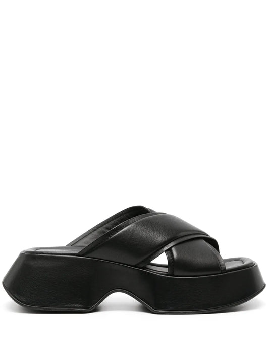 Vic Matie crossover-strap leather slides