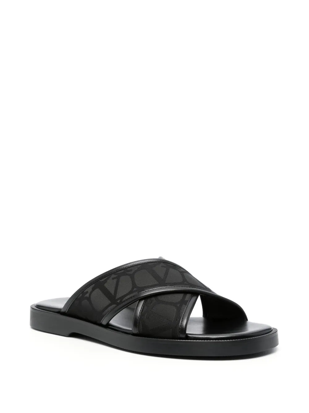 Valentino Garavani logo-jacquard crossover-strap sandals