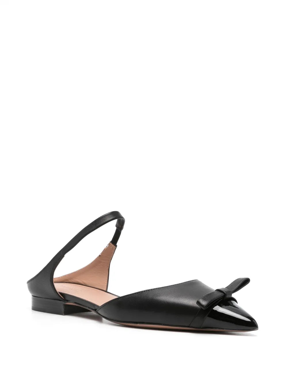 Malone Souliers bow-detail leather ballerina shoes