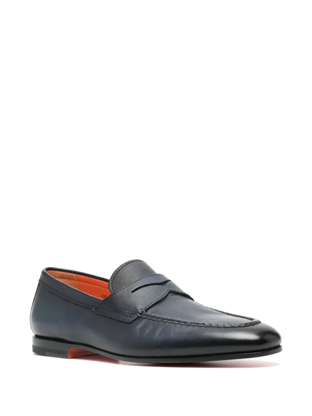 Santoni penny-slot leather loafers