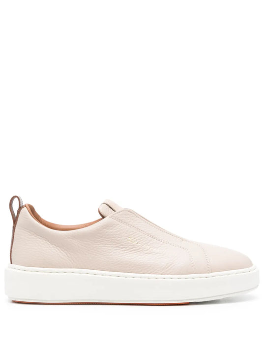 Santoni Barscy logo-print leather sneakers