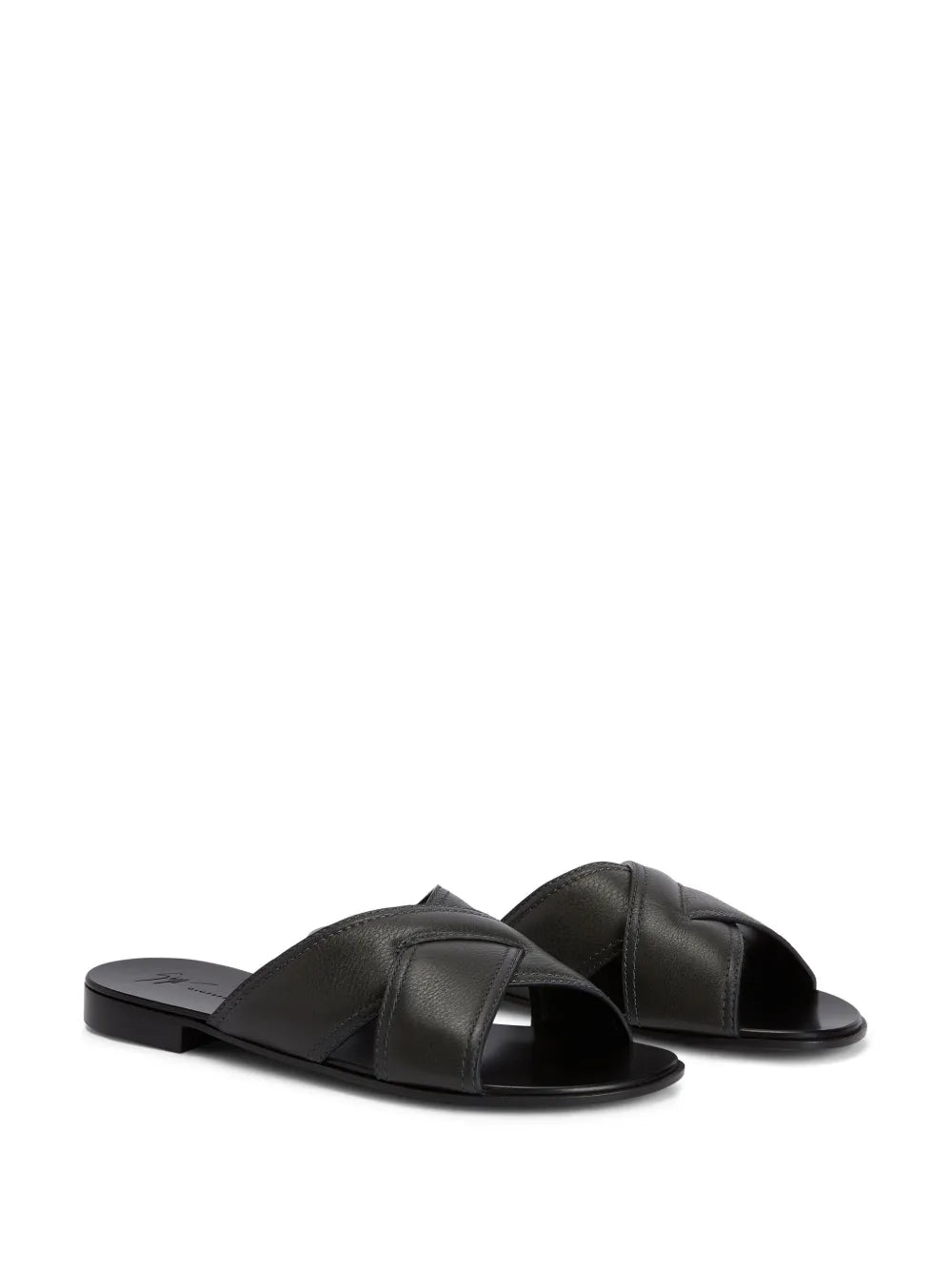 Giuseppe Zanotti Flavio crossover-strap leather slides