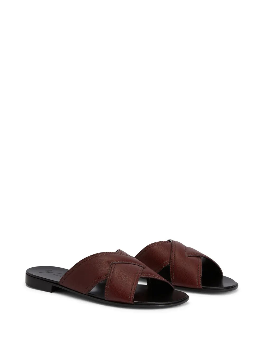 Giuseppe Zanotti Flavio crossover-strap leather slides