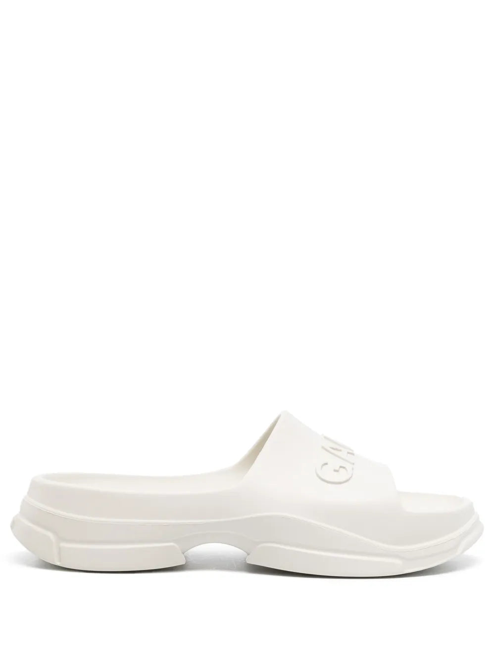GANNI logo-embossed tonal-design slides