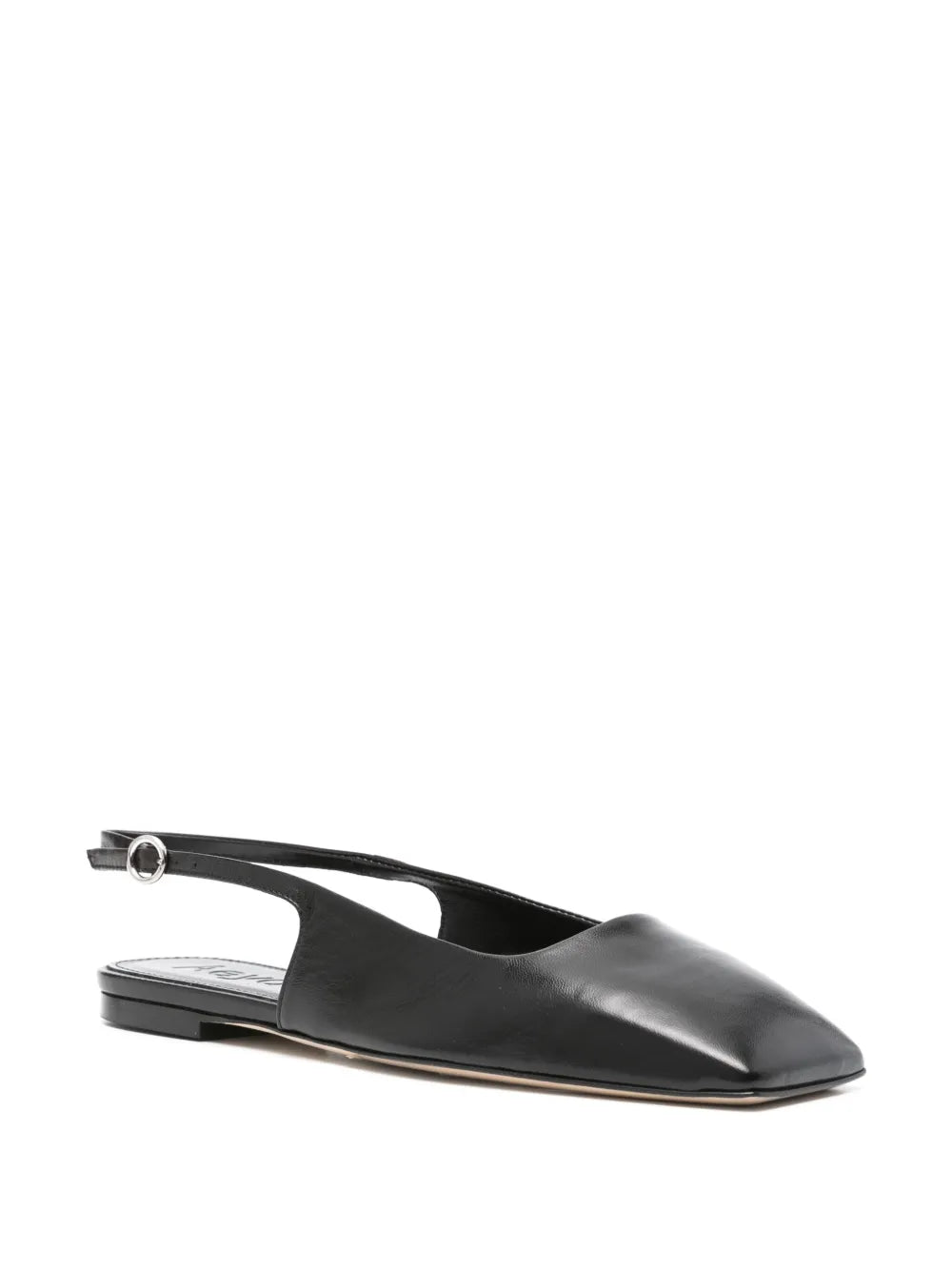 Aeyde square-toe leather ballerina shoes