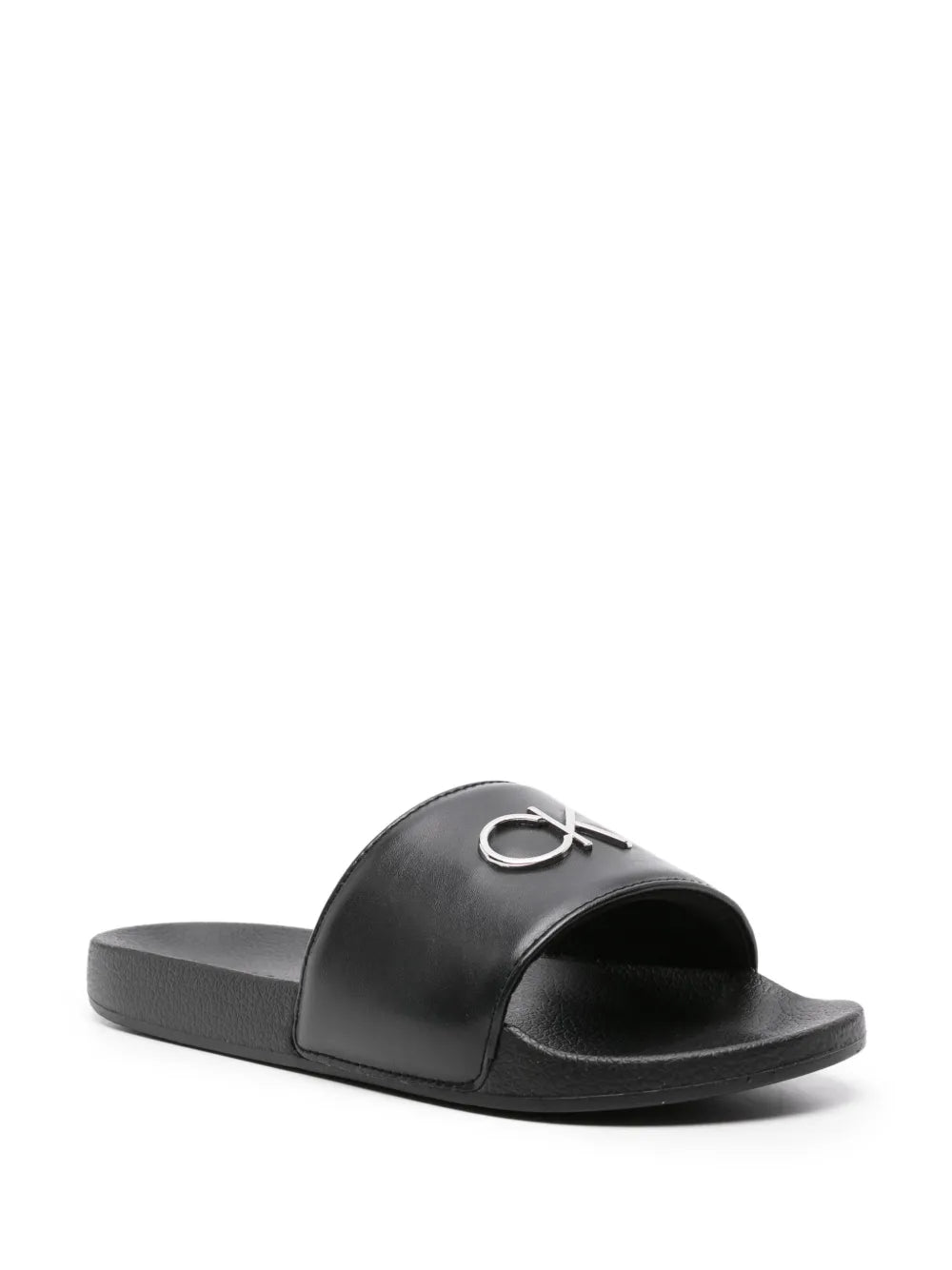 Calvin Klein logo-plaque open-toe slides