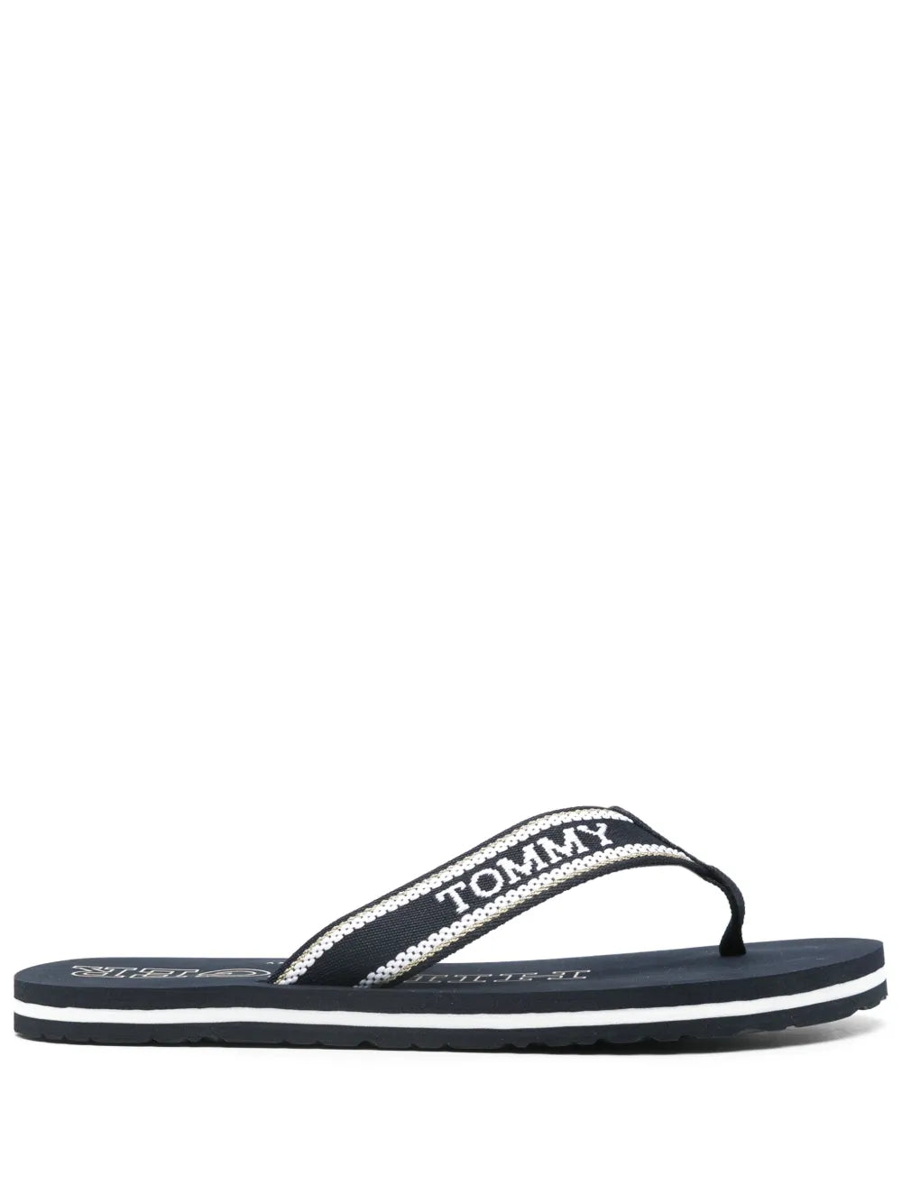 Tommy Hilfiger logo-jacquard flip flops