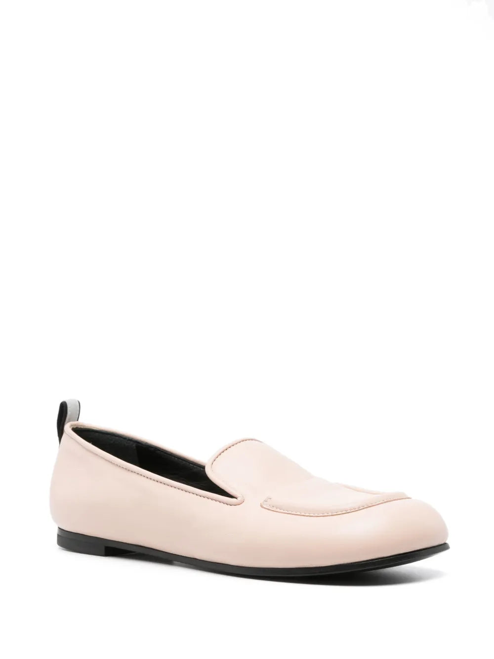 Premiata square-toe leather ballerina shoes