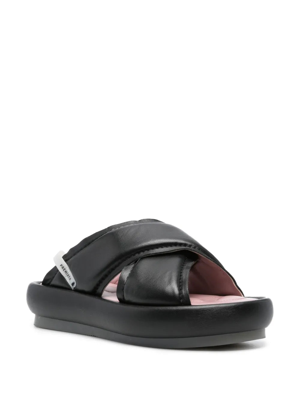 Premiata padded leather slides