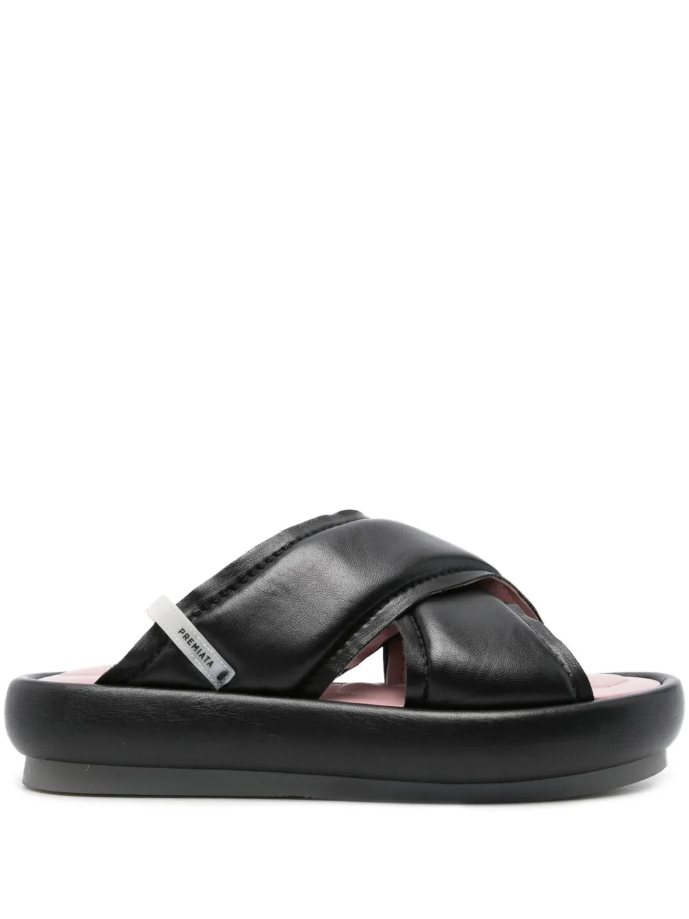 Premiata padded leather slides