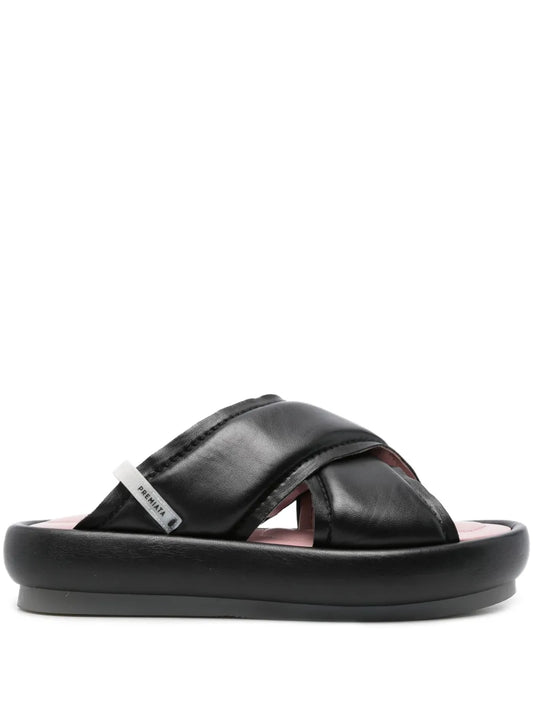 Premiata padded leather slides