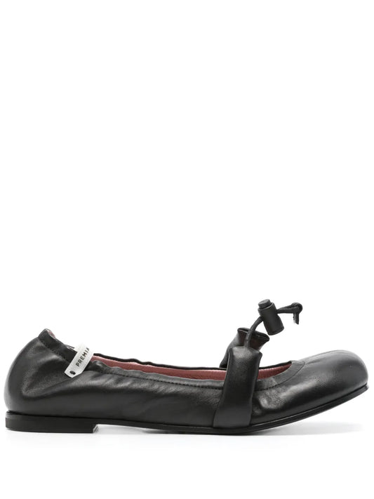 Premiata elasticated leather ballerina shoes