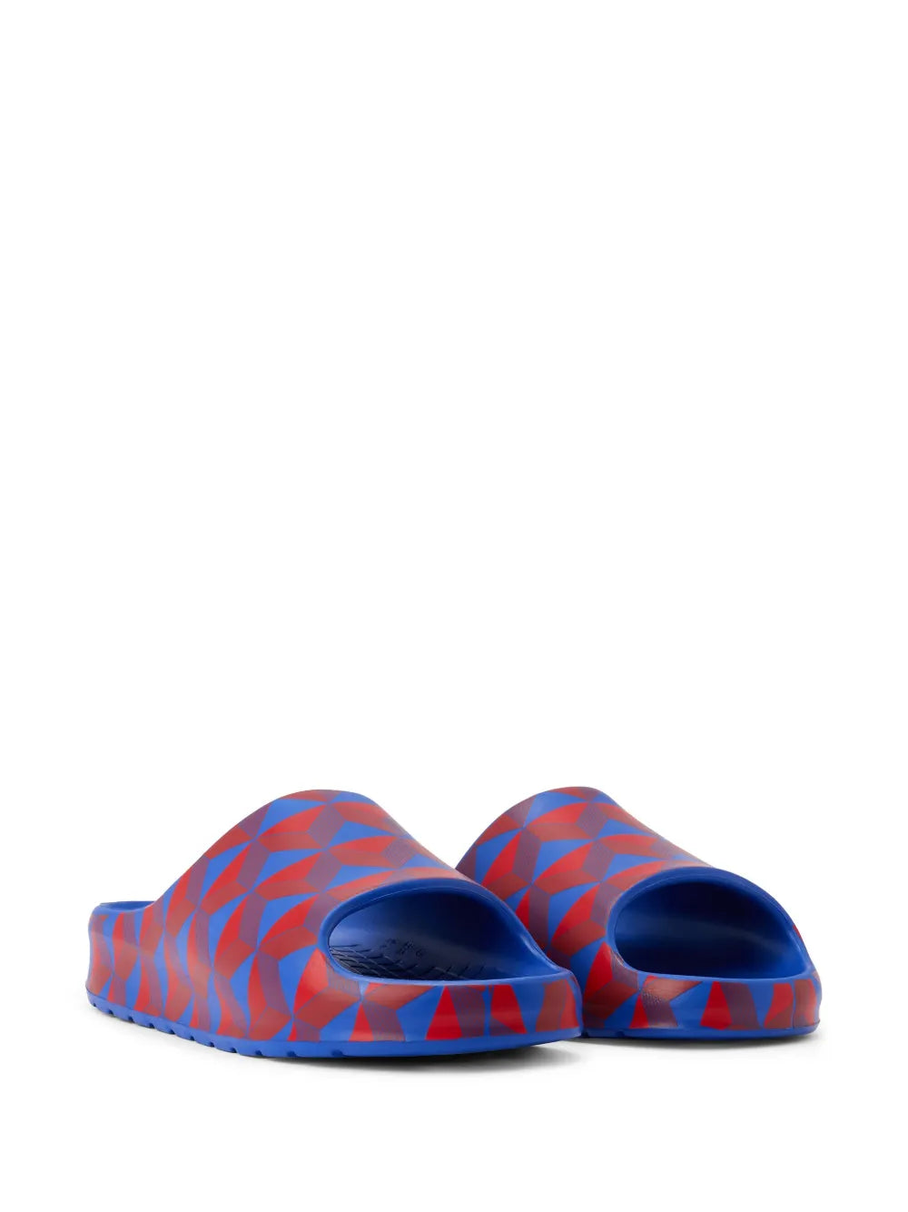 Lacoste geometric-print open-toe slides