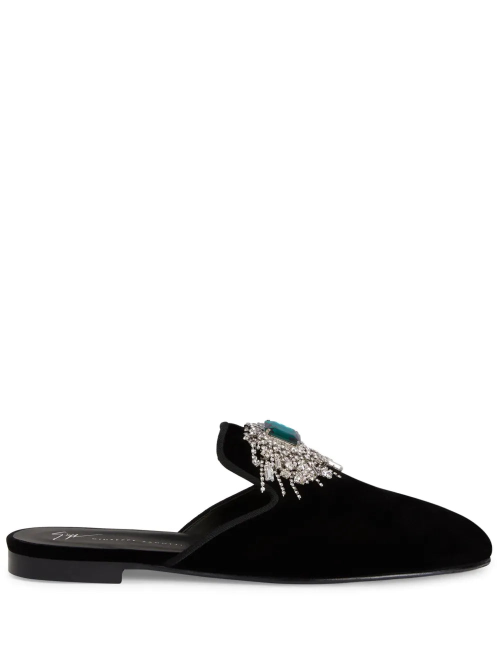 Giuseppe Zanotti Euphemiee crystal-embellished velvet slippers