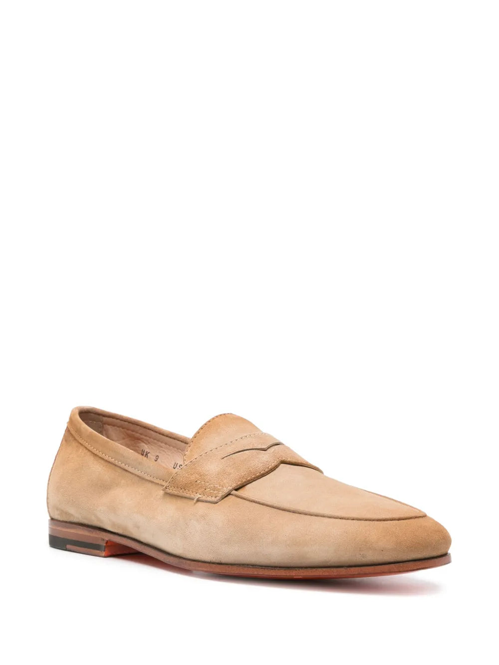 Santoni suede penny loafers