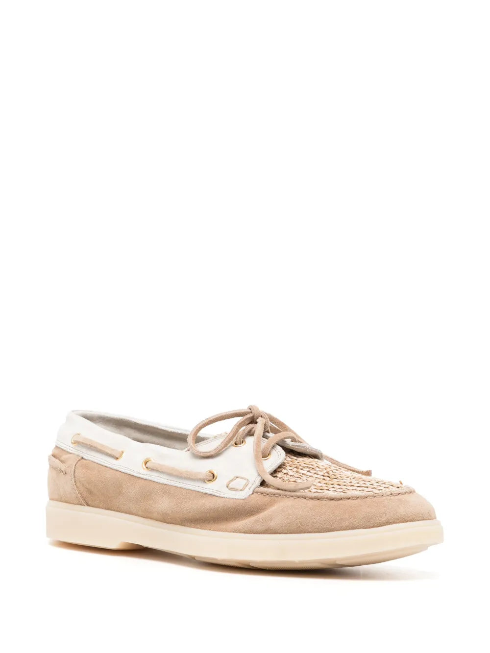 Eleventy woven-panel boat shoes