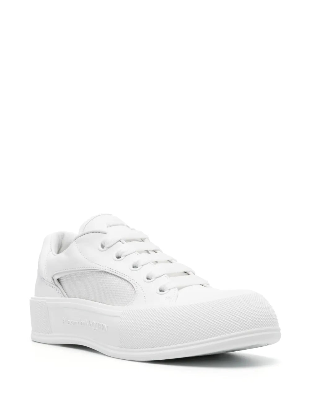 Alexander McQueen embossed-logo leather sneakers