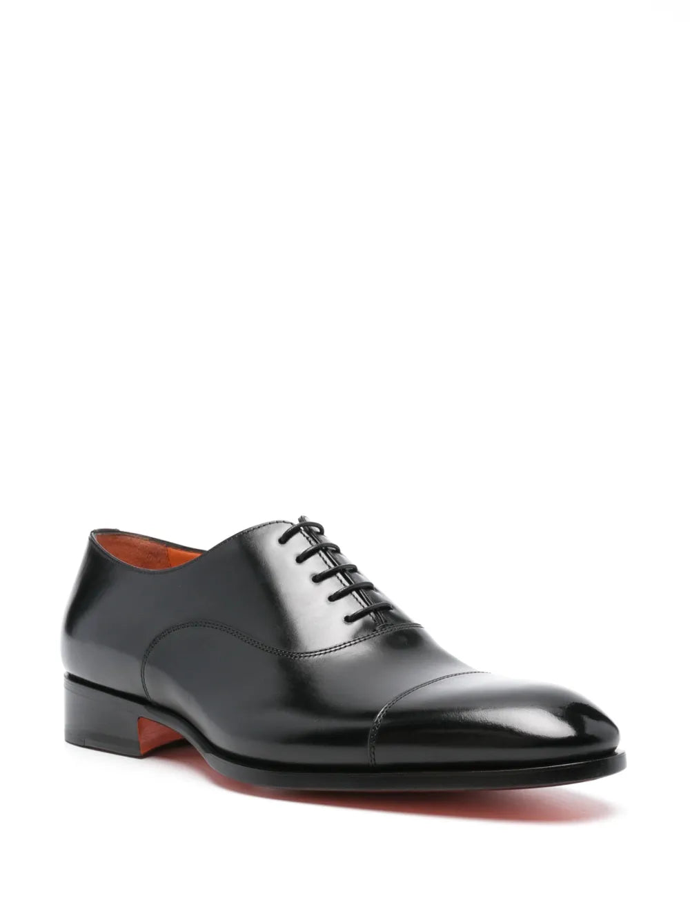 Santoni polished leather Oxford shoes