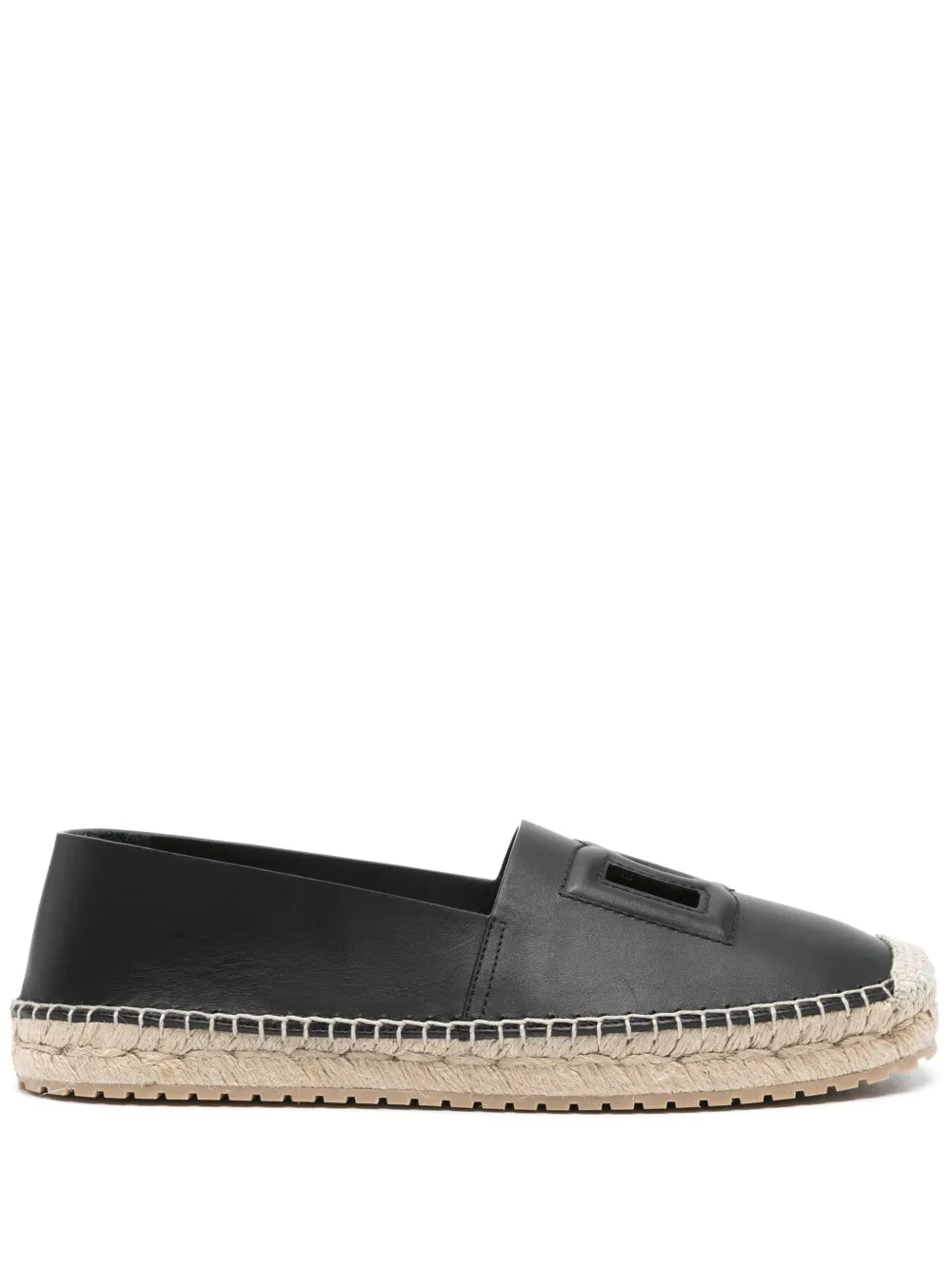 Dolce & Gabbana logo-embossed leather espadrilles
