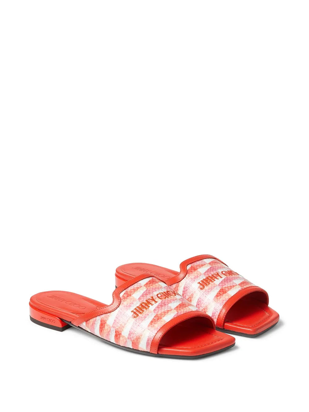 Jimmy Choo Nako diamond-print slides