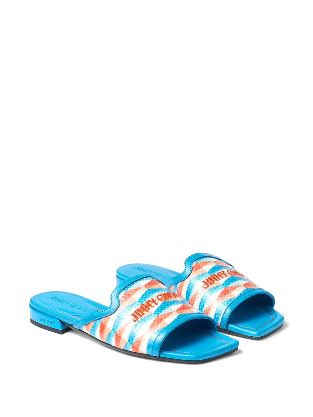 Jimmy Choo Nako diamond-print slides