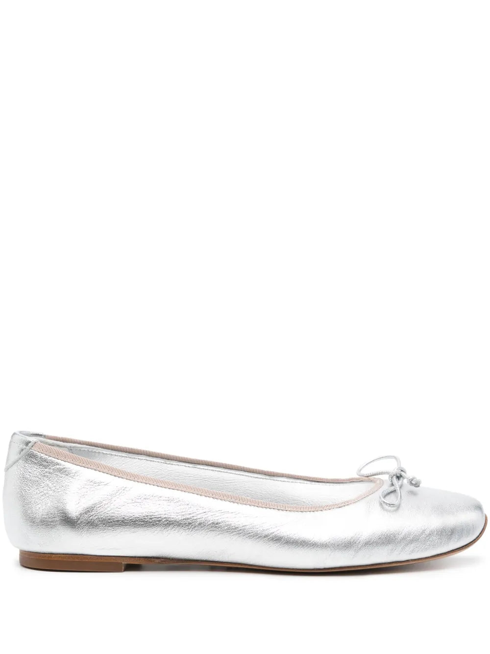 Casadei metallic leather ballerina shoes