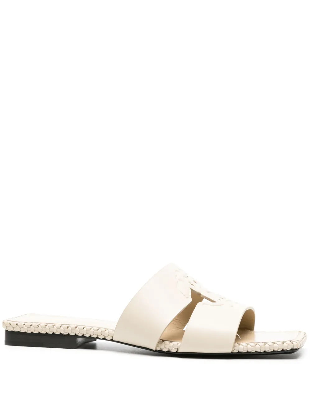 Roberto Cavalli logo-embossed leather slides