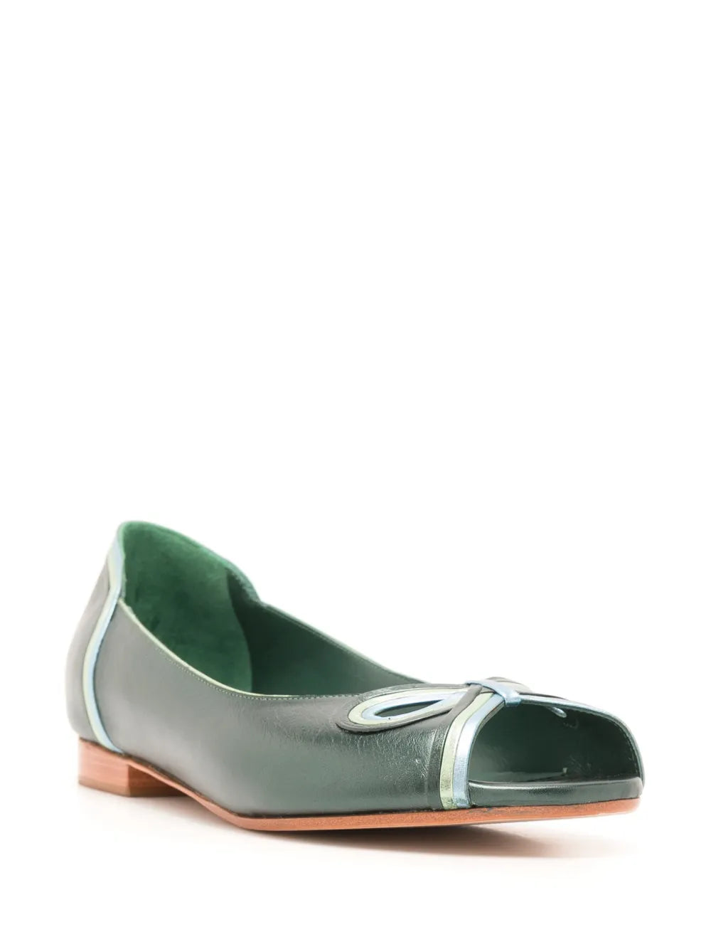 Sarah Chofakian Muniz cut-out leather ballet pumps