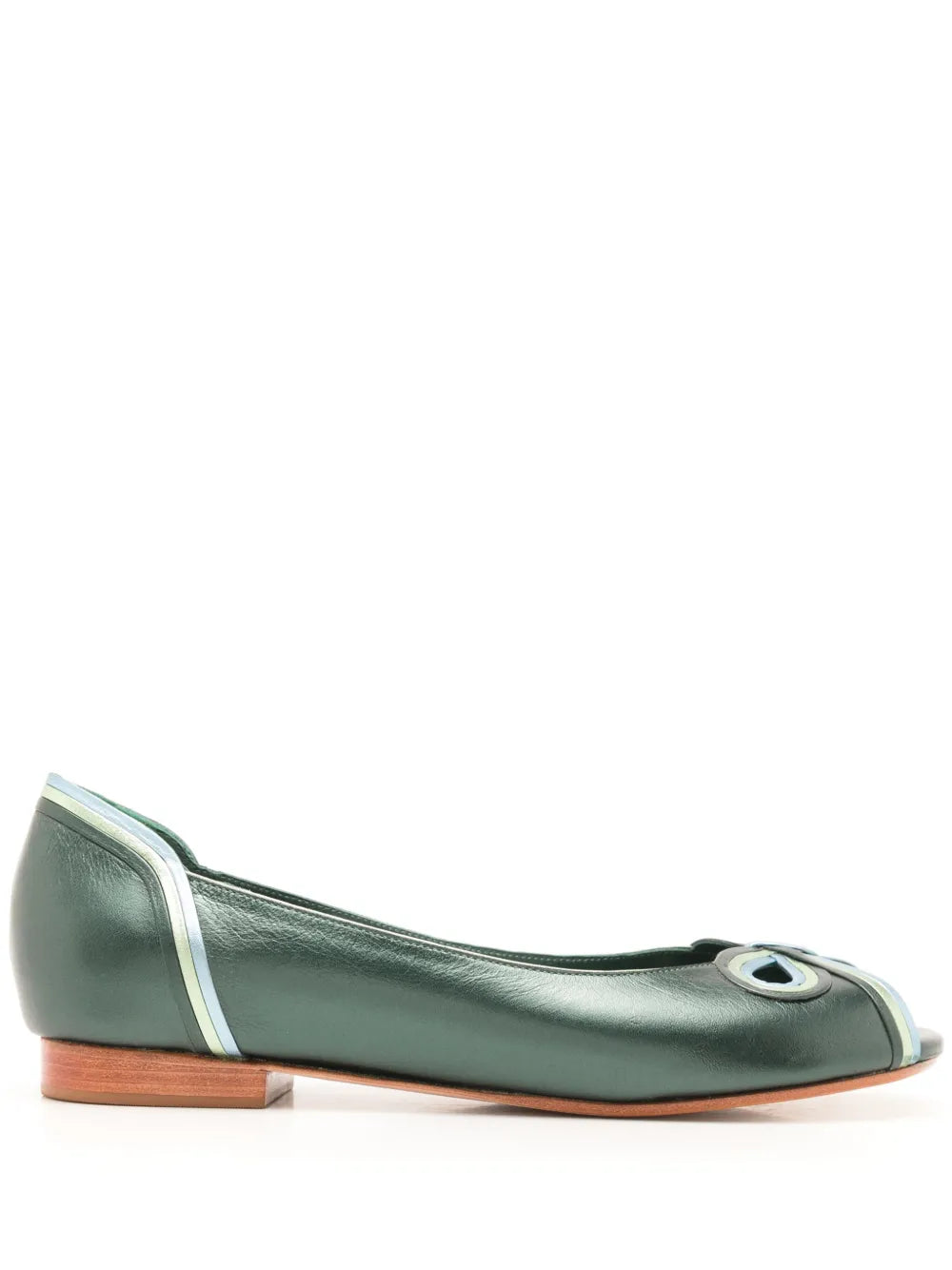 Sarah Chofakian Muniz cut-out leather ballet pumps