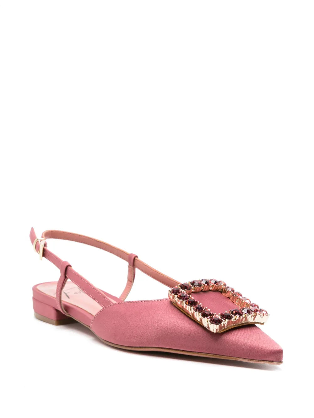 Roberto Festa Lavanda crystal-buckle ballerina shoes