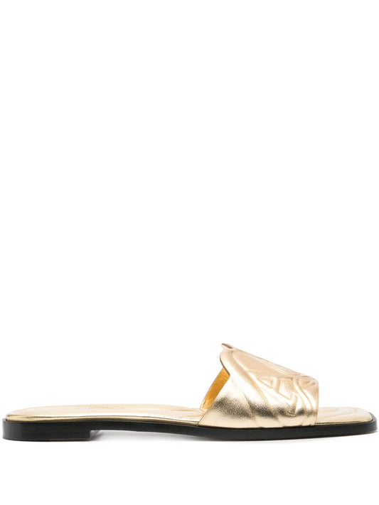 Alexander McQueen embossed-logo slides