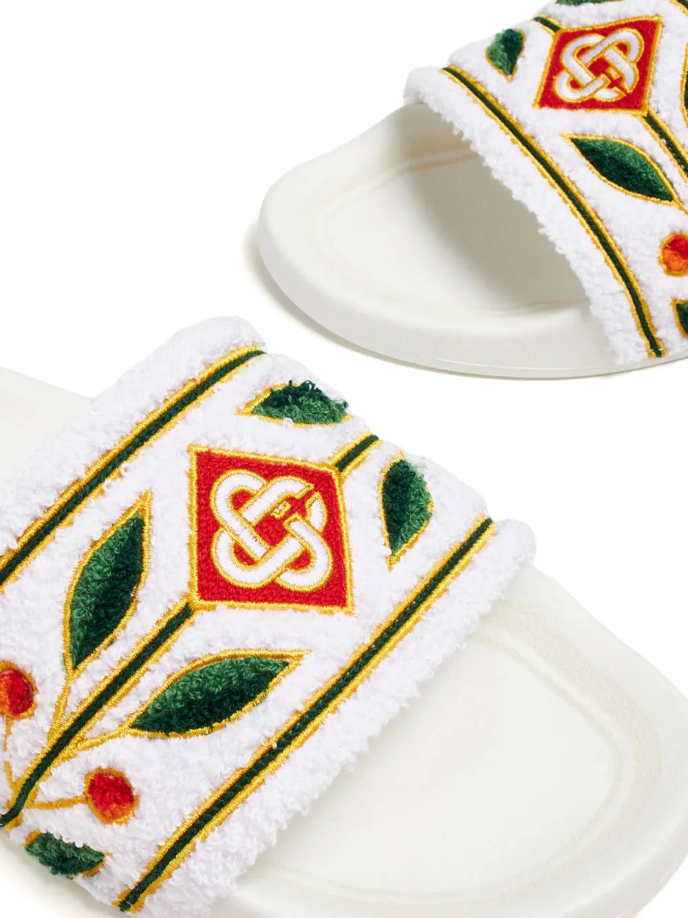 Casablanca embroidered terry slides