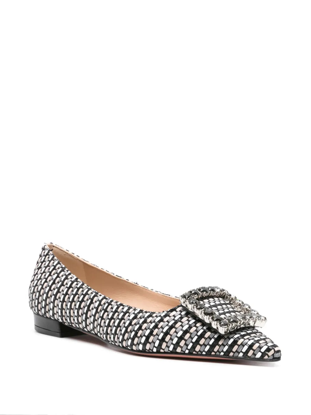Roberto Festa pointed-toe woven ballerina shoes