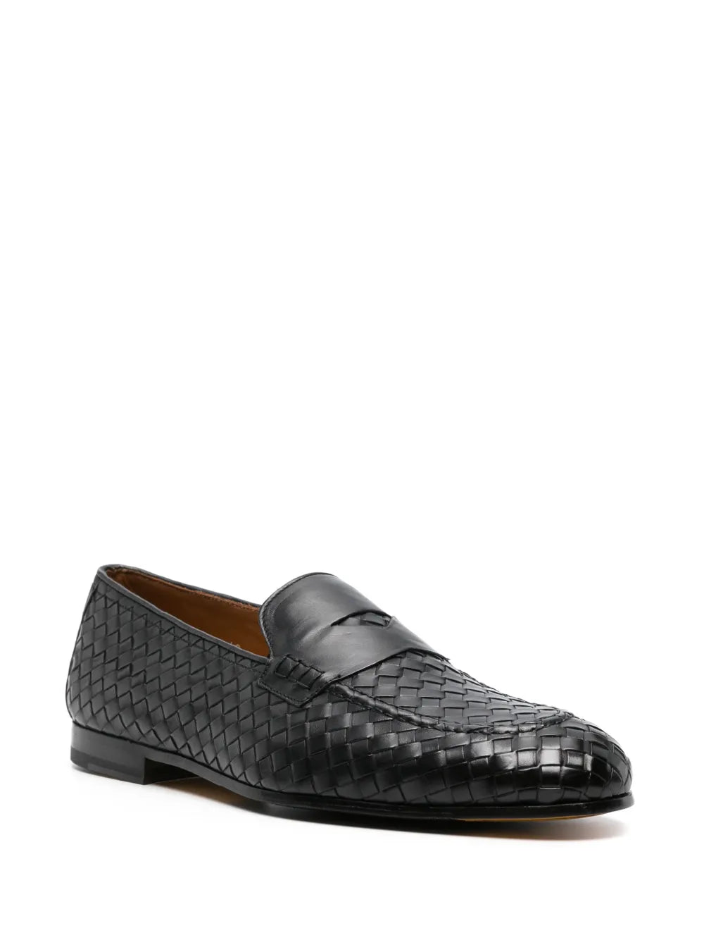 Doucal's interwoven-design leather loafers