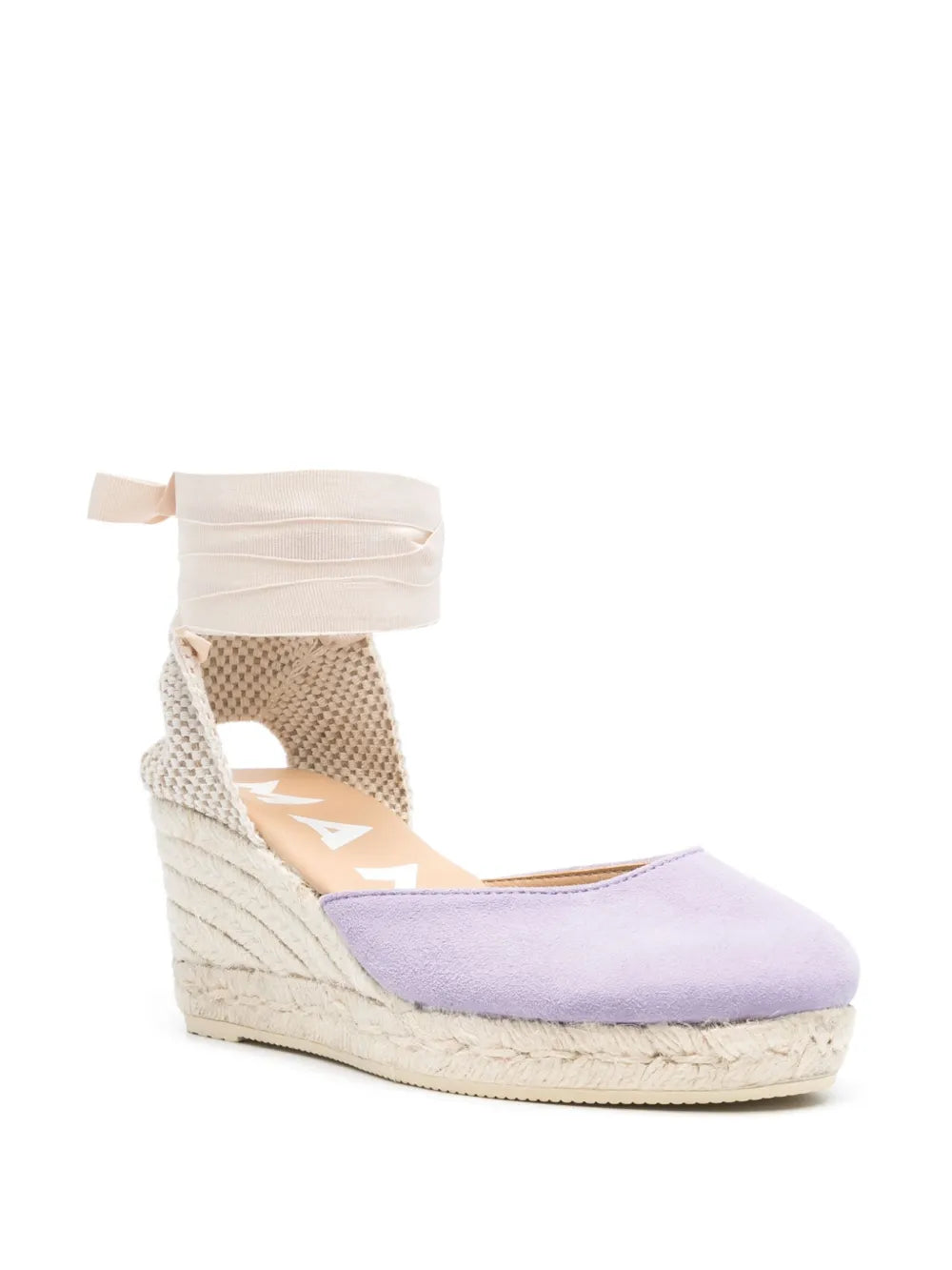 Manebi 75mm suede wedge espadrilles