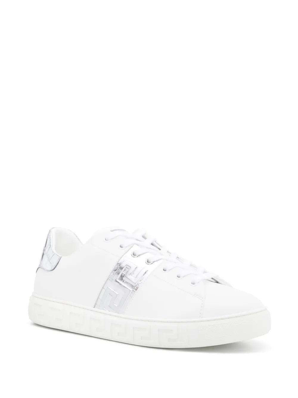 Versace Greca-detail leather sneakers