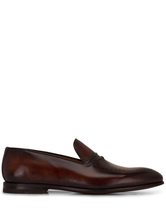 Bontoni perforated leather loafers