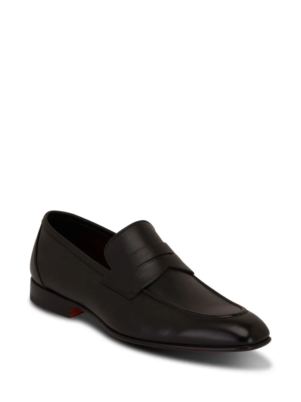 Santoni leather penny loafers