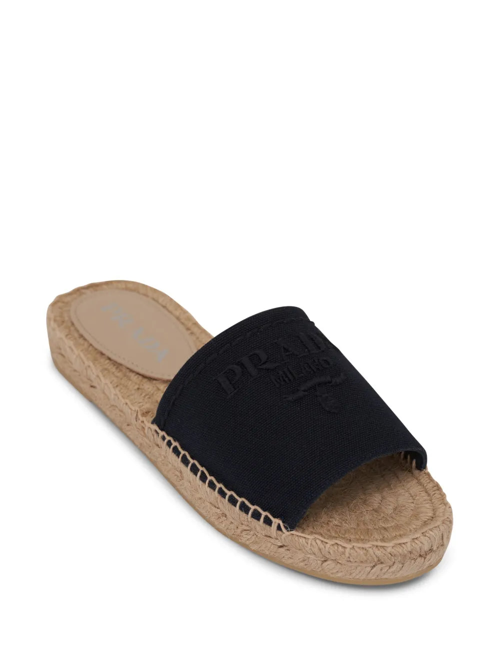 Prada logo-plaque open-toe espadrilles