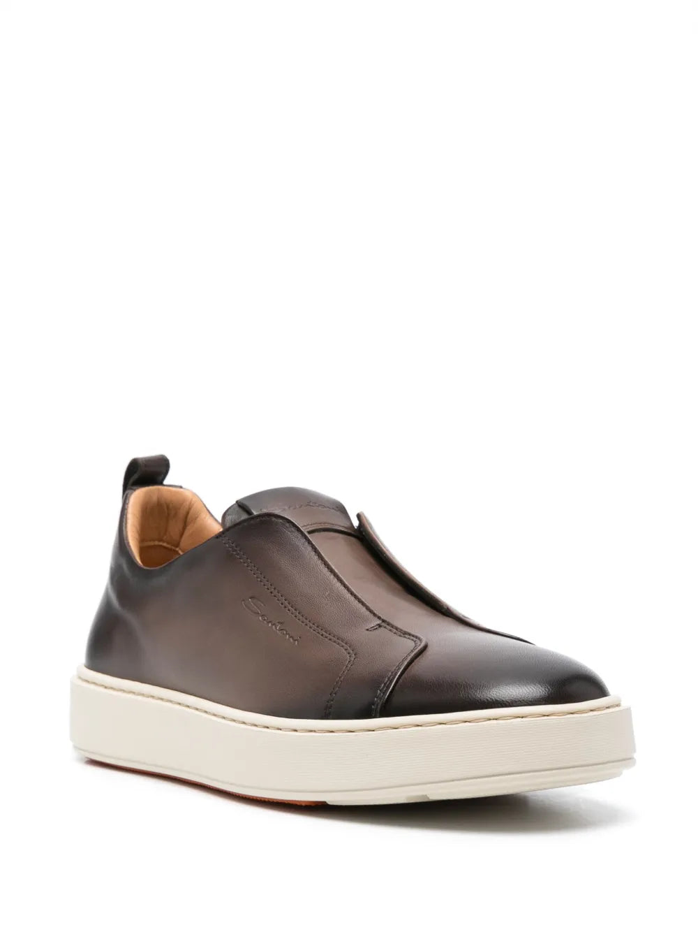 Santoni gradient leather slip-on sneakers