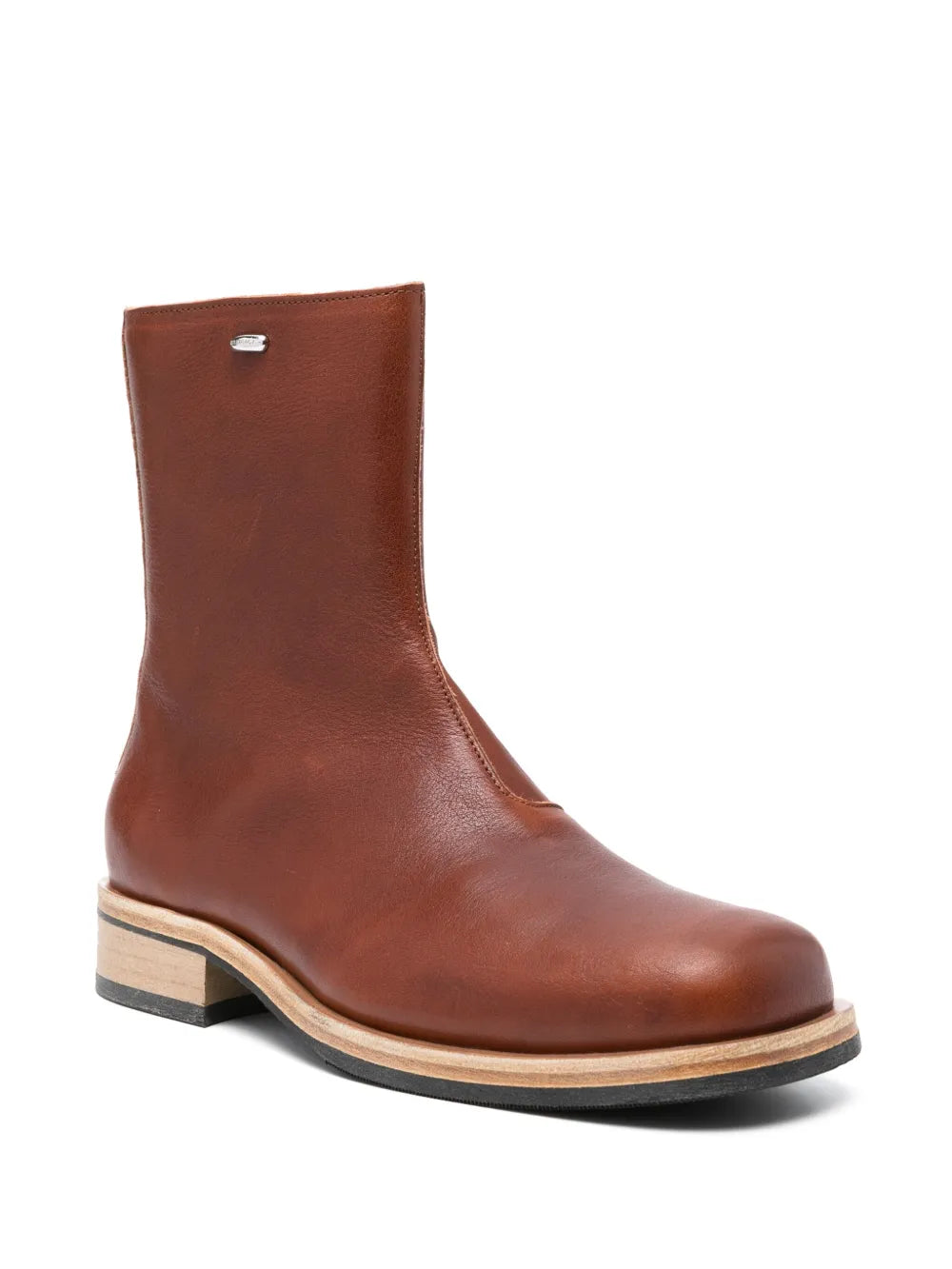OUR LEGACY logo-plaque leather boots