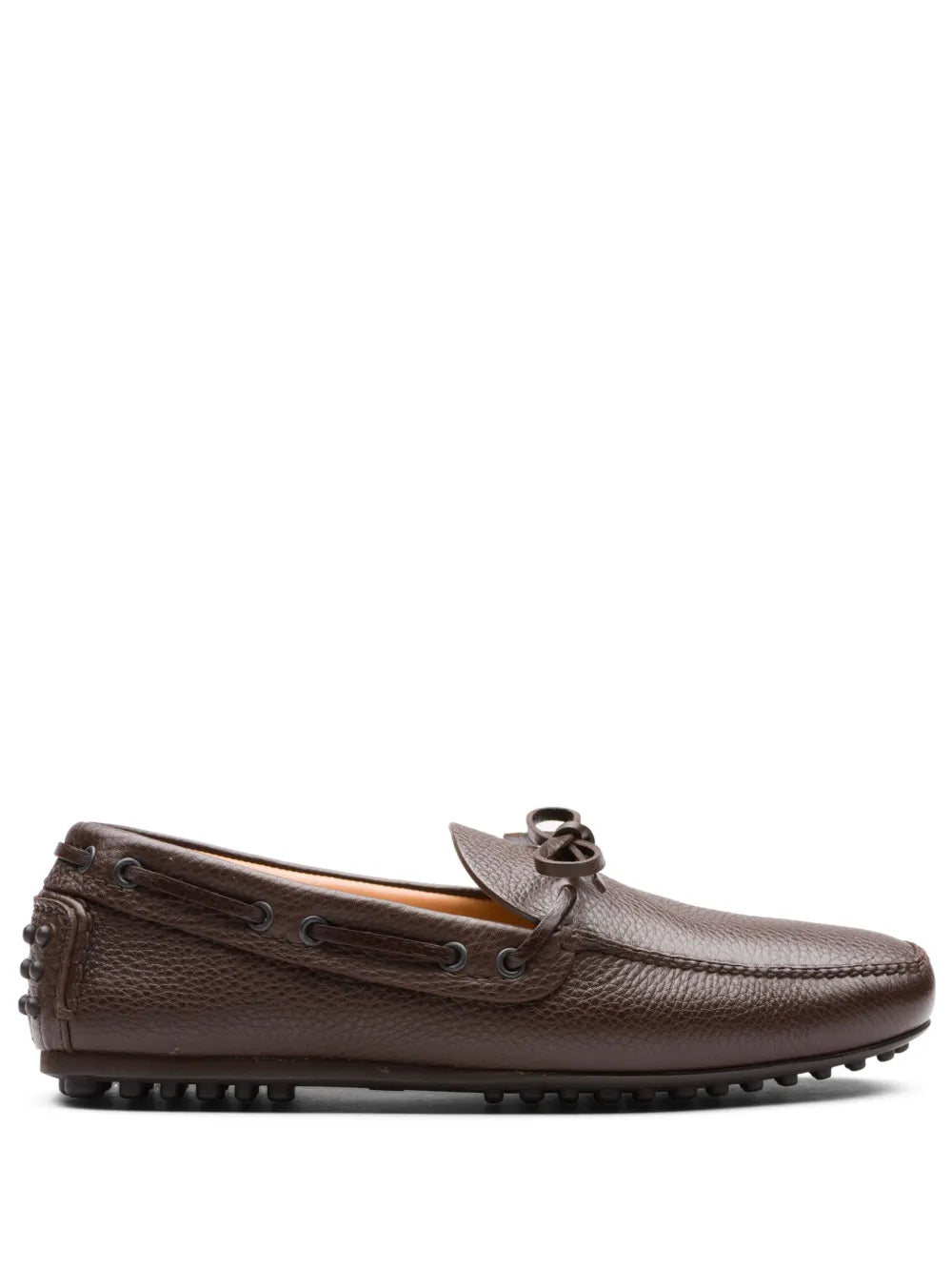 Car Shoe bow-detail leather driving shoes
