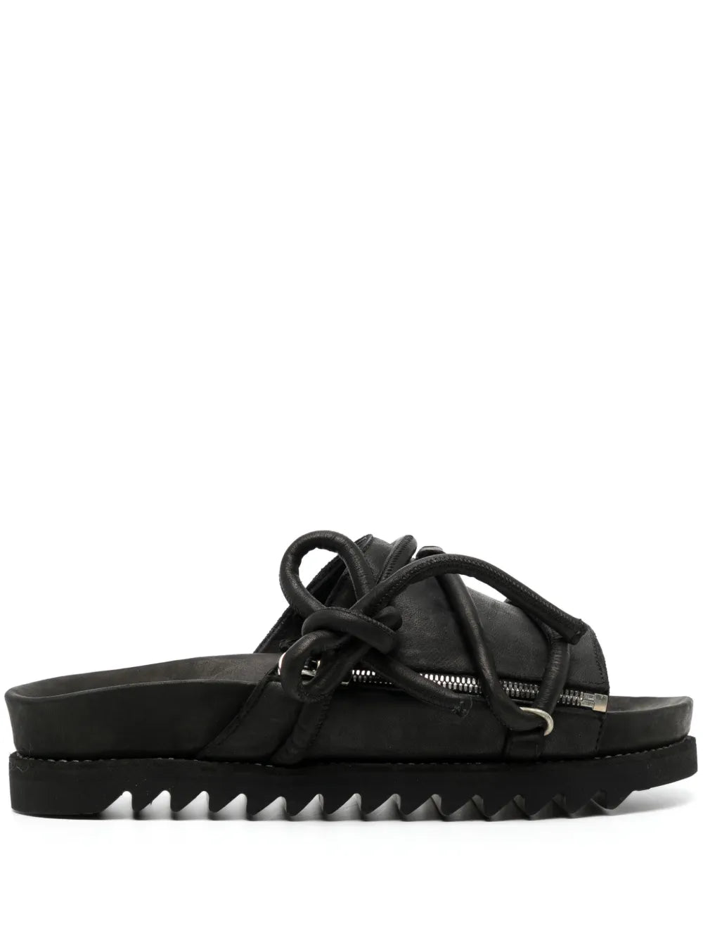 Guidi lace-up leather sandals