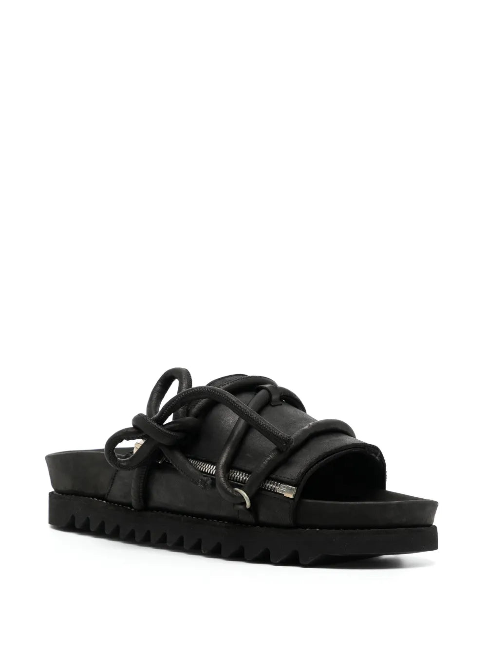 Guidi lace-up leather sandals