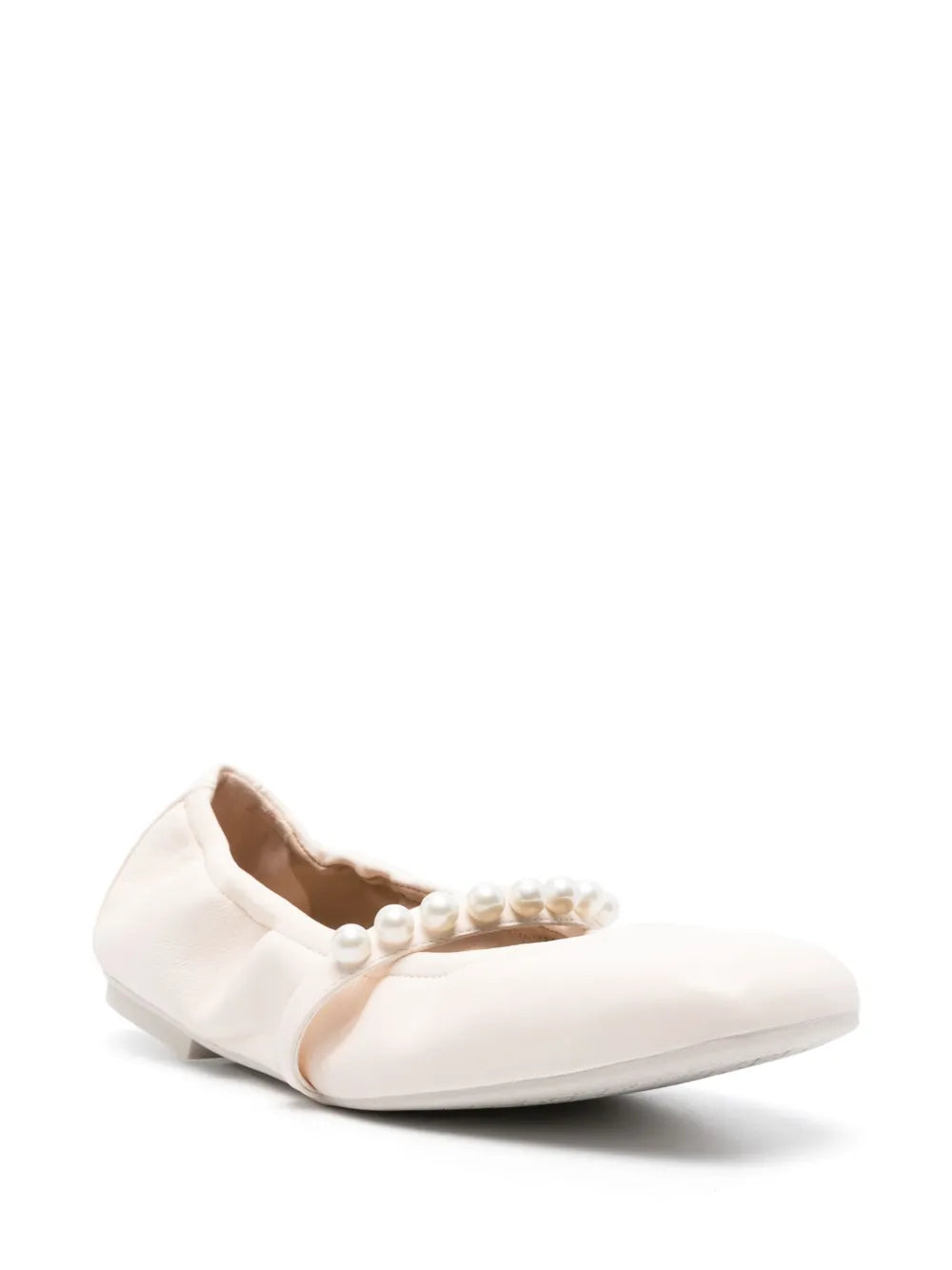 Stuart Weitzman Goldie leather ballerina shoes