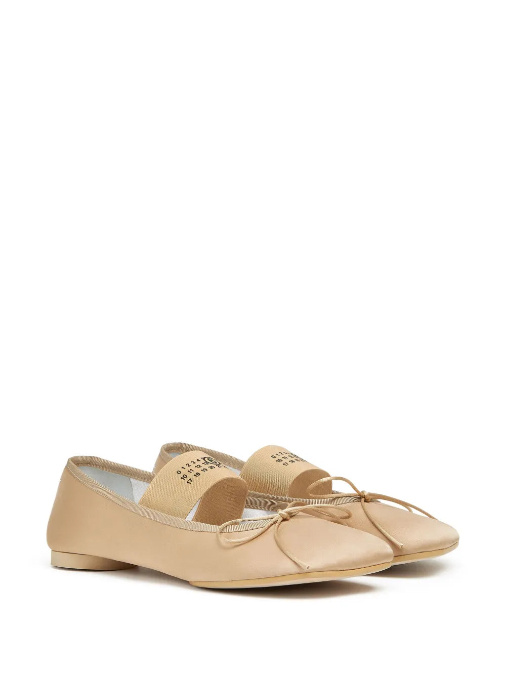 MM6 Maison Margiela Atomic satin ballerina shoes