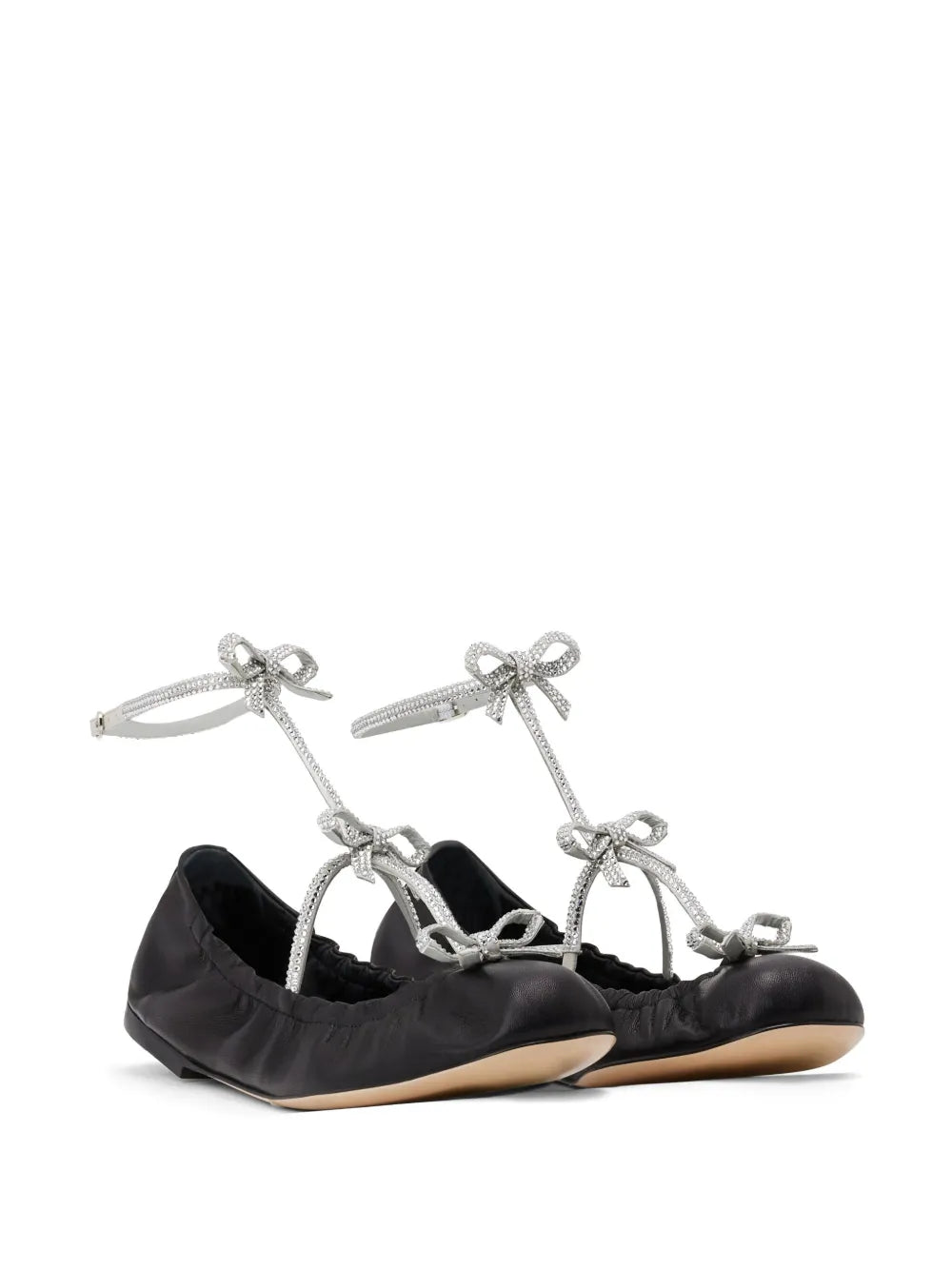 René Caovilla Caterina leather ballerina shoes