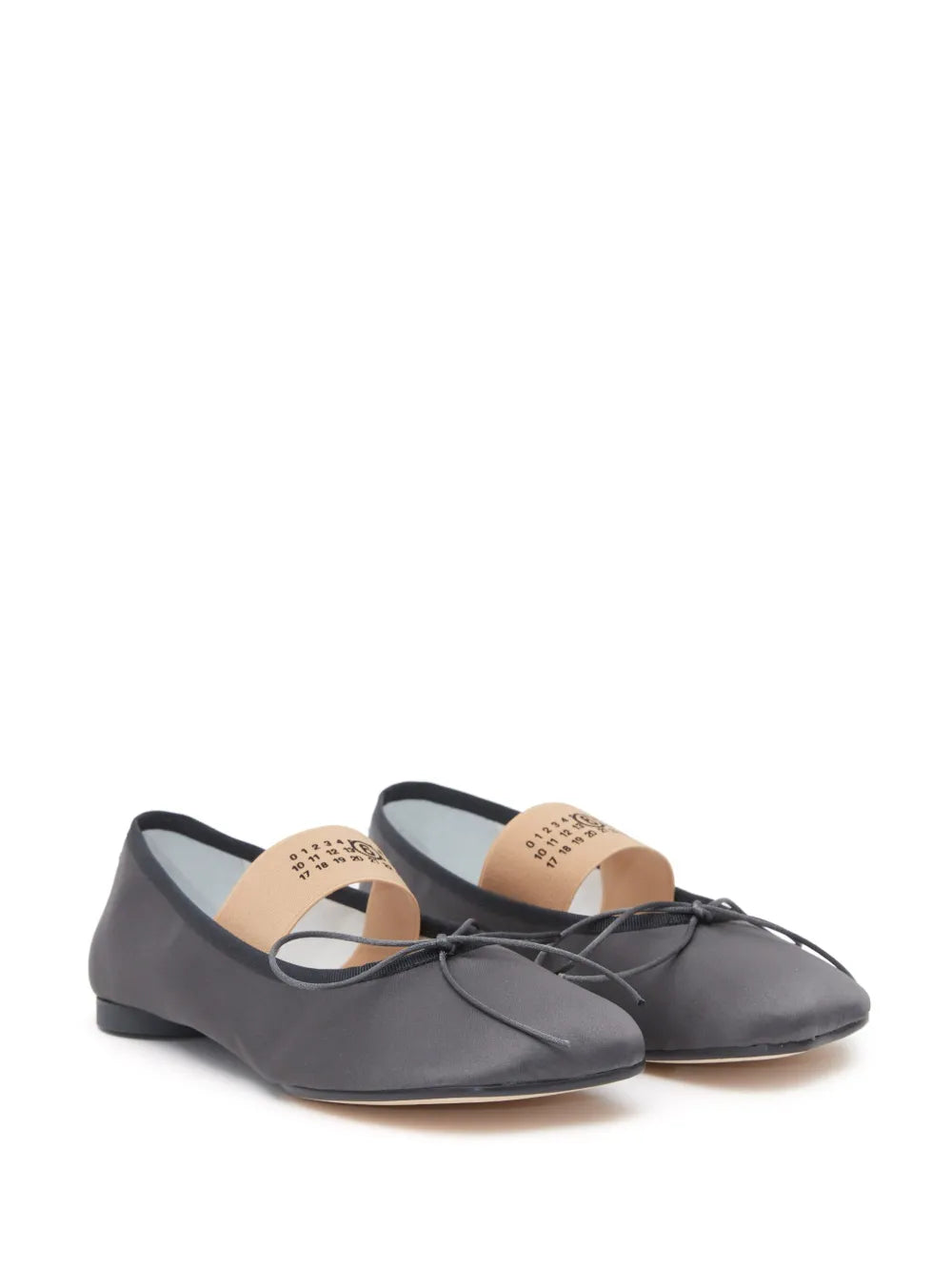 MM6 Maison Margiela Anatomic numbers-print ballerina shoes