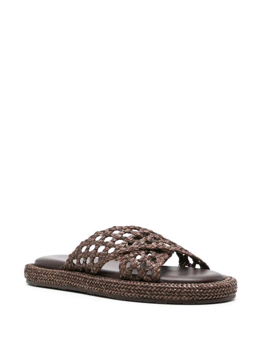 Casadei interwoven leather slides